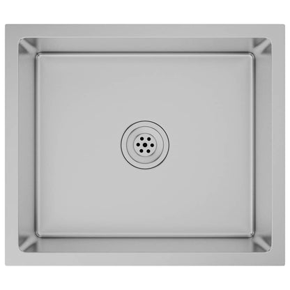 vidaXL Handmade Kitchen Sink Stainless Steel 2