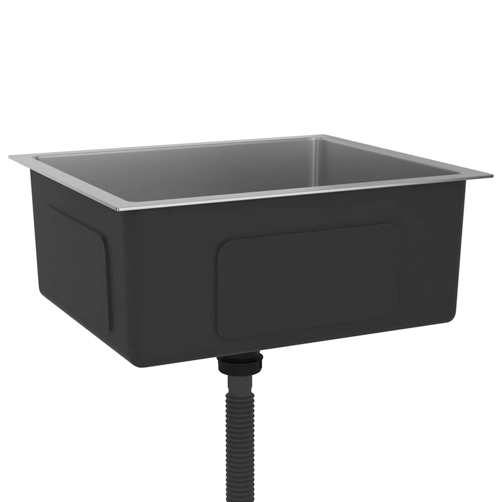vidaXL Handmade Kitchen Sink Stainless Steel 4