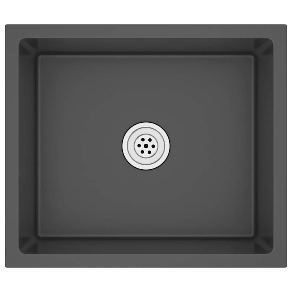 Handmade Kitchen Sink Stainless Steel Black 51 cm 44 cm