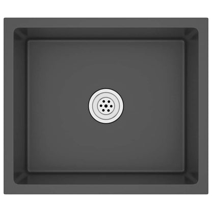 Handmade Kitchen Sink Stainless Steel Black 51 cm 44 cm