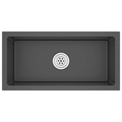 Handmade Kitchen Sink Stainless Steel Black 60 cm 30 cm