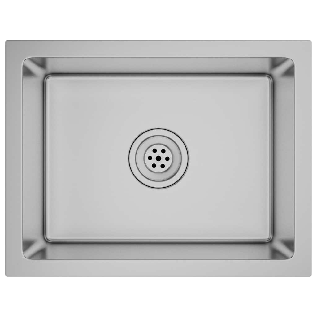 vidaXL Handmade Kitchen Sink Stainless Steel 2