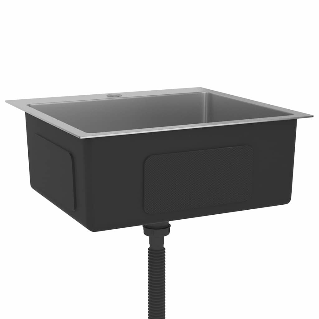 vidaXL Handmade Kitchen Sink Stainless Steel 5