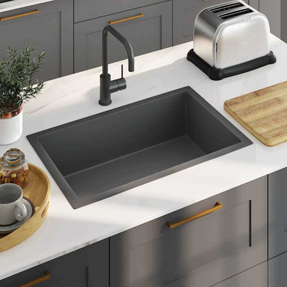 vidaXL Handmade Kitchen Sink Stainless Steel Black