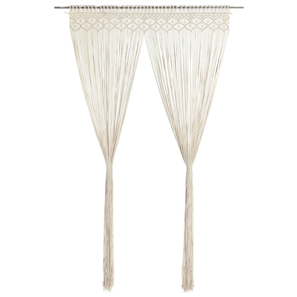 vidaXL Macrame Curtain 140x240 cm Cotton 1