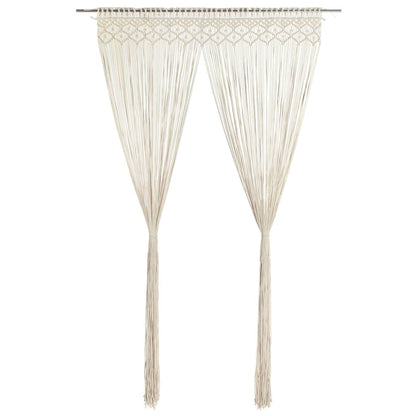 vidaXL Macrame Curtain 140x240 cm Cotton 1
