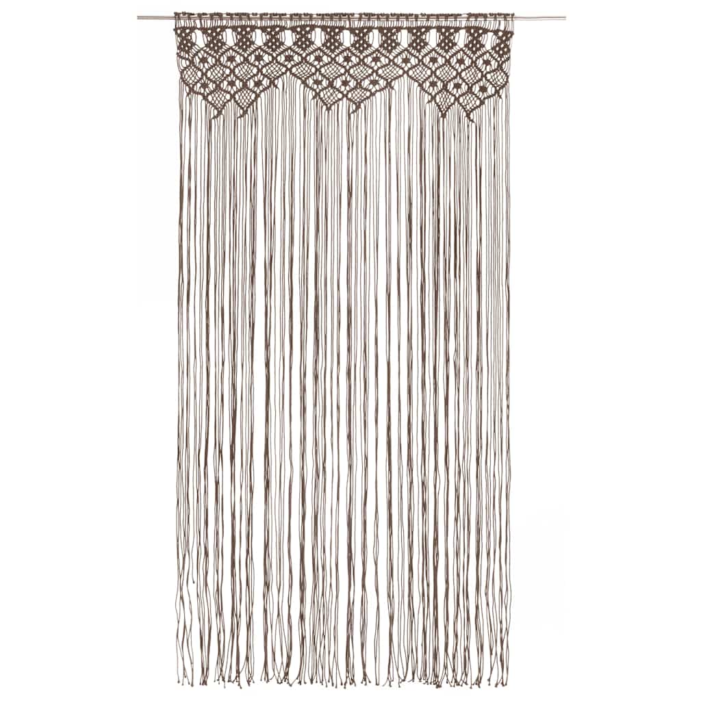 vidaXL Macrame Curtain Taupe 140x240 cm Cotton 2
