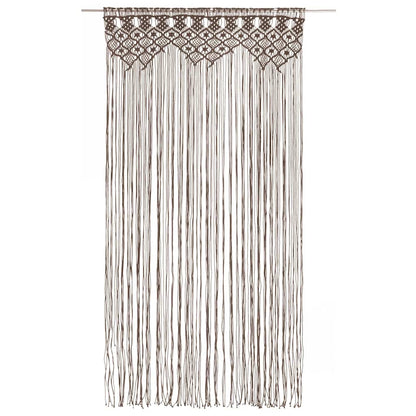 vidaXL Macrame Curtain Taupe 140x240 cm Cotton 2