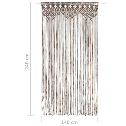 vidaXL Macrame Curtain Taupe 140x240 cm Cotton 5