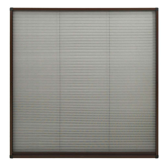 148656 vidaXL Plisse Insect Screen for Windows Aluminium Brown 120x120 cm 2