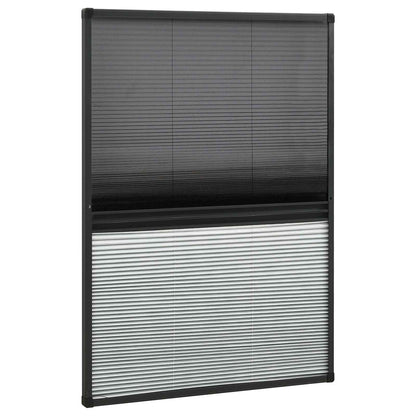 148684 vidaXL Plisse Insect Screen for Windows Aluminium 80x120 cm with Shade 2