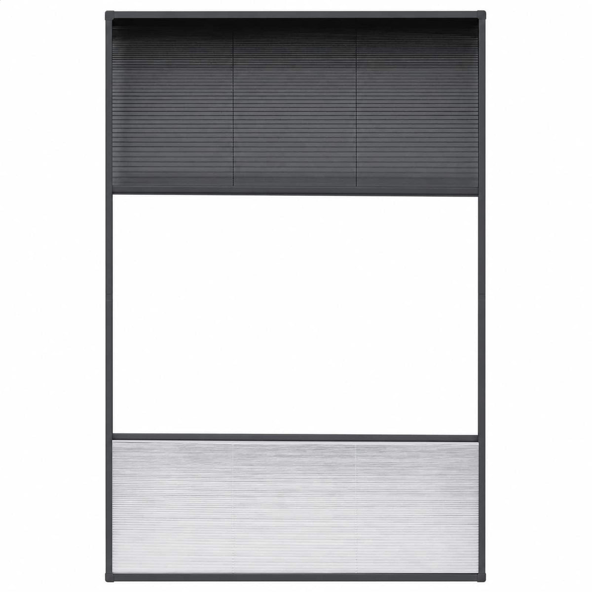 148684 vidaXL Plisse Insect Screen for Windows Aluminium 80x120 cm with Shade 3