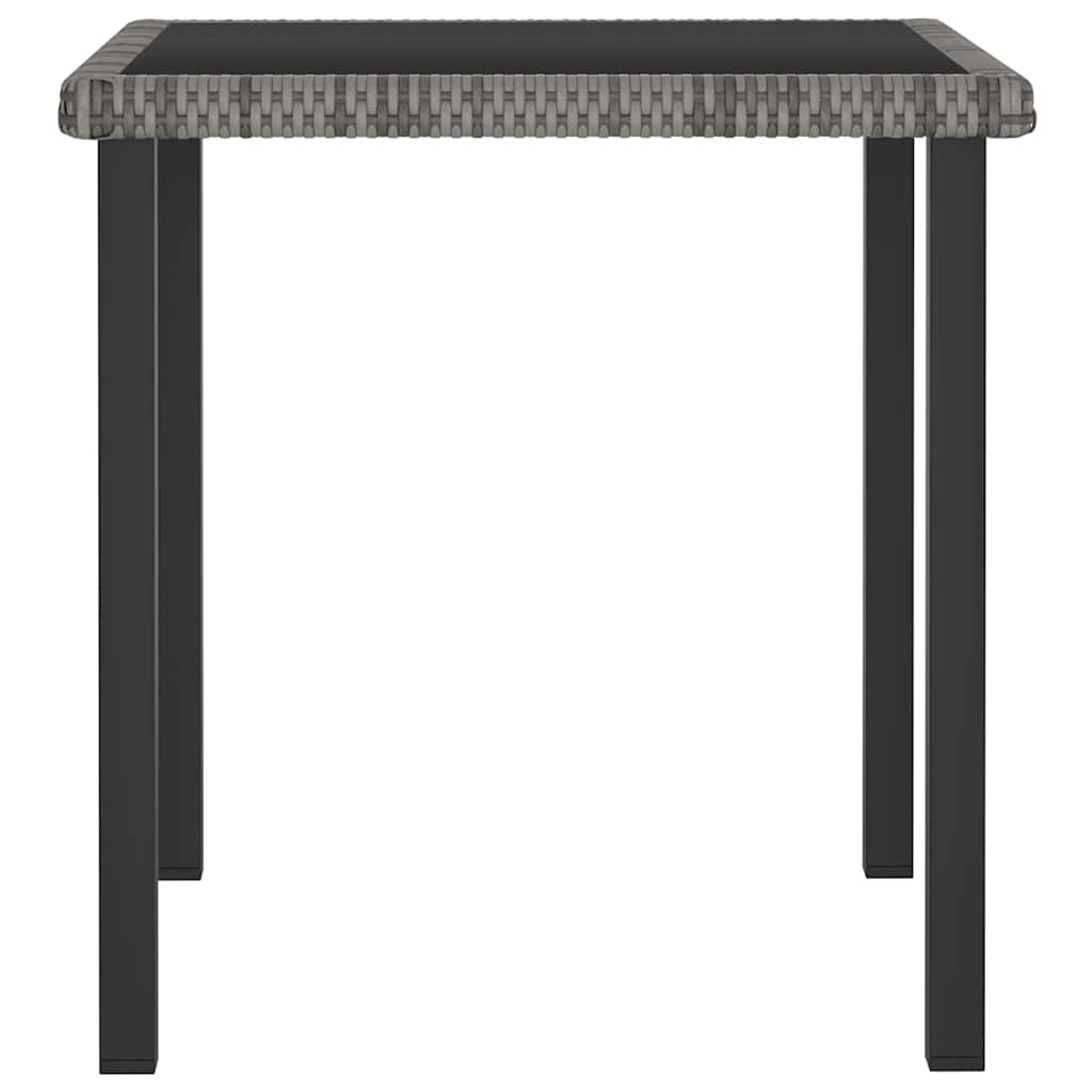 315117 vidaXL Garden Dining Table Grey 70x70x73 cm Poly Rattan 2