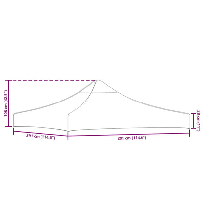 vidaXL Party Tent Roof 3x3 m Beige 270 g/m² 5