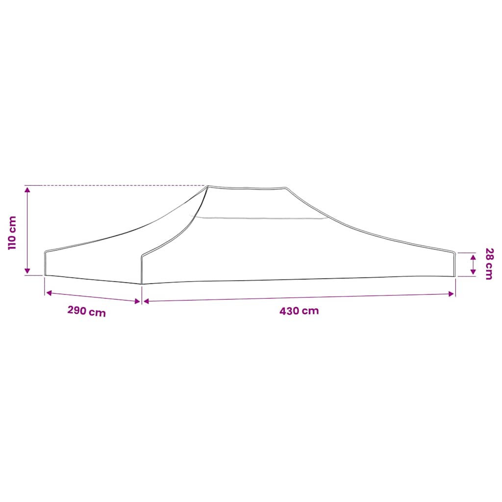 vidaXL Party Tent Roof | White | Oxford fabric with PVC coating (100% polyester) 6