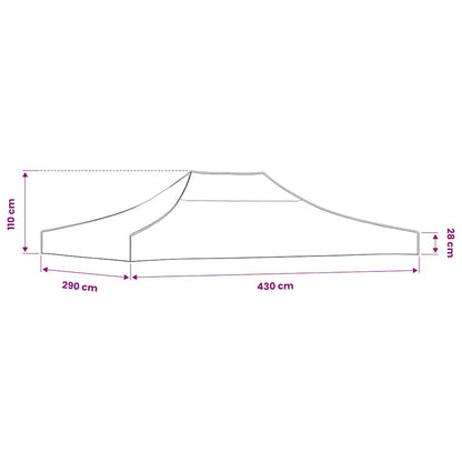 vidaXL Party Tent Roof | White | Oxford fabric with PVC coating (100% polyester) 6