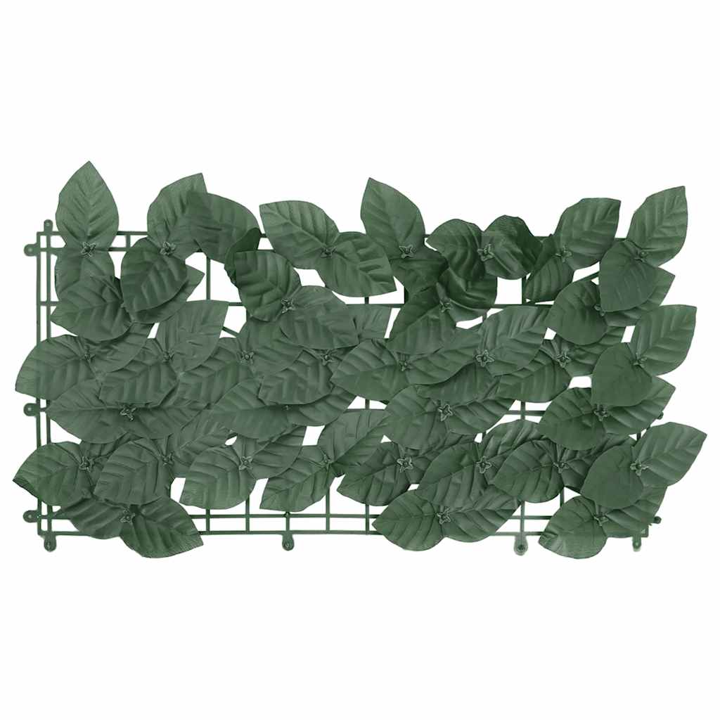 315491 vidaXL Balcony Screen with Dark Green Leaves 300x150 cm 2