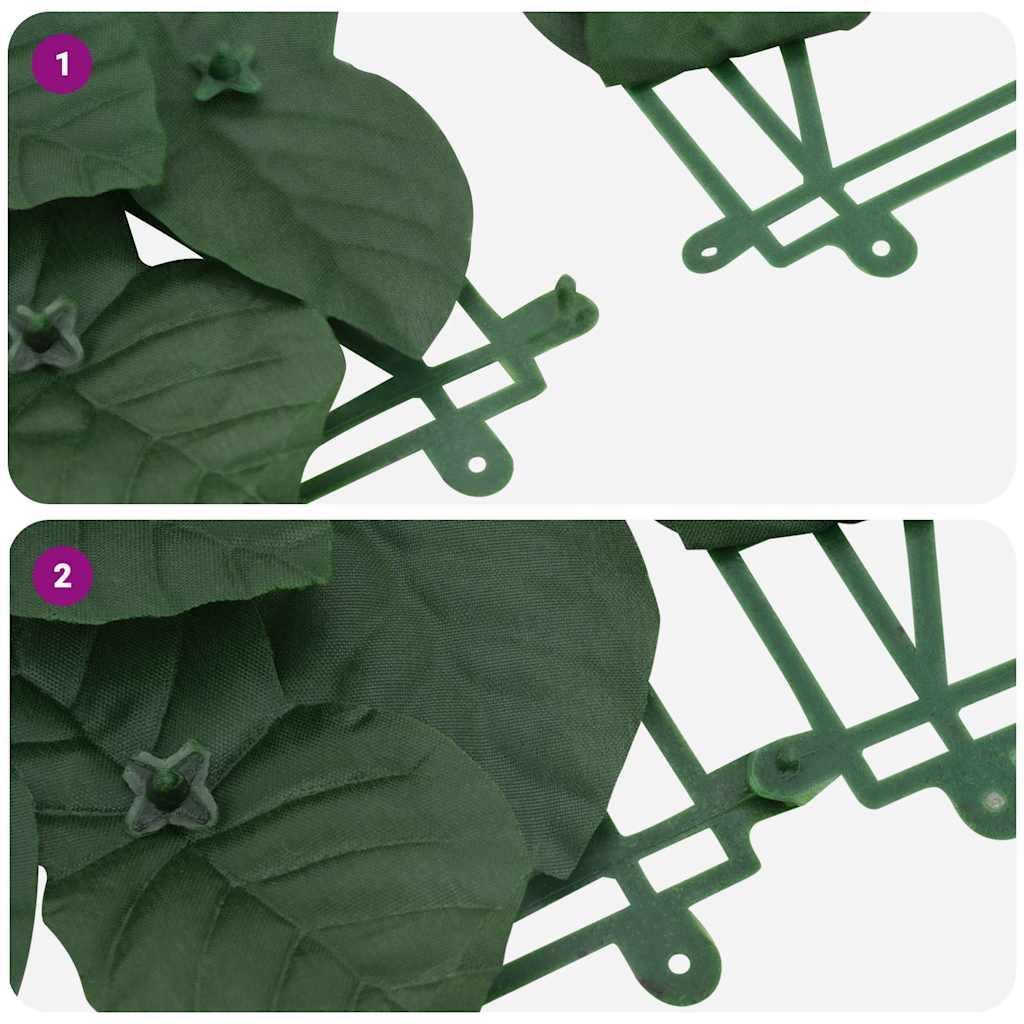 315491 vidaXL Balcony Screen with Dark Green Leaves 300x150 cm 6