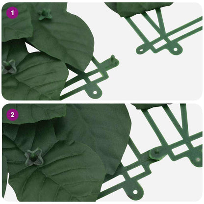 315491 vidaXL Balcony Screen with Dark Green Leaves 300x150 cm 6
