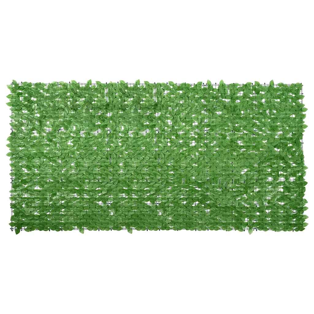 315503 vidaXL Balcony Screen with Green Leaves 300x150 cm 1