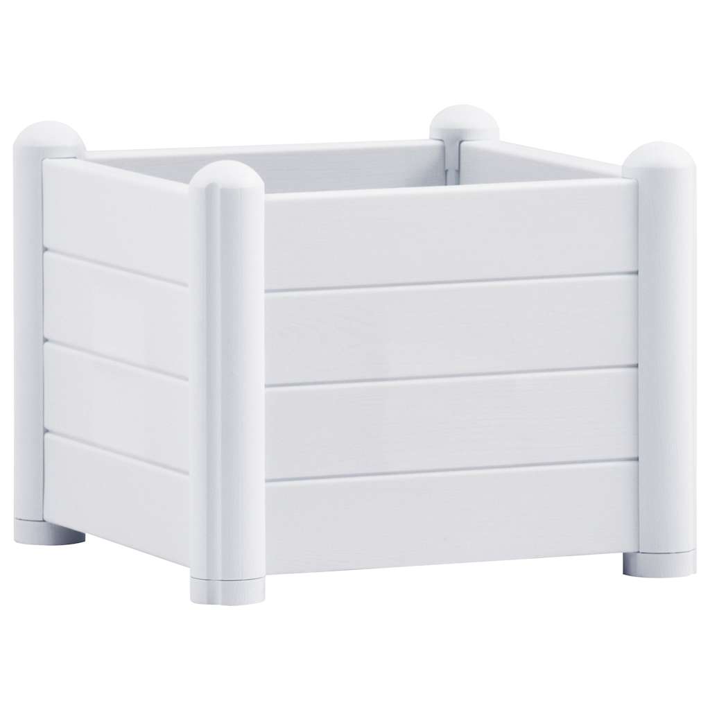 vidaXL Raised Bed | White | Polypropylene (PP) | 43x43x35 cm | Planters 2