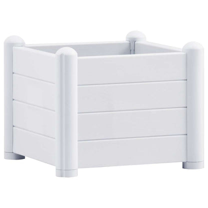 vidaXL Raised Bed | White | Polypropylene (PP) | 43x43x35 cm | Planters 2