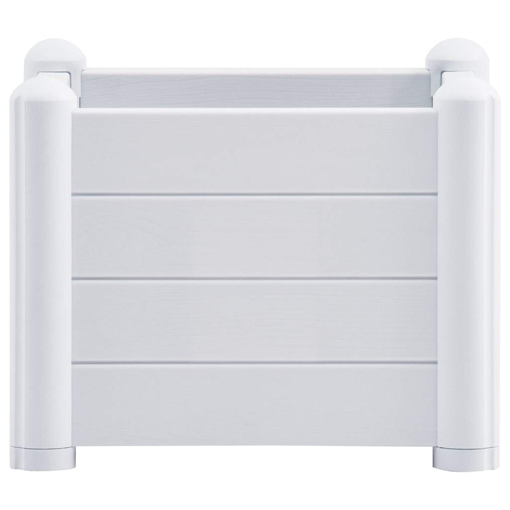 vidaXL Raised Bed | White | Polypropylene (PP) | 43x43x35 cm | Planters 3