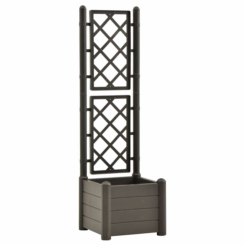 vidaXL Garden Planter | Anthracite | Polypropylene | Medium | Decorative Inlays 2