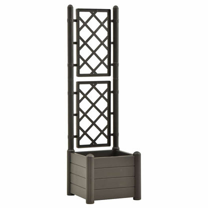 vidaXL Garden Planter | Anthracite | Polypropylene | Medium | Decorative Inlays 2