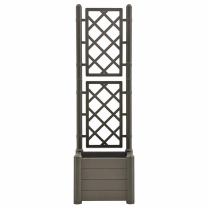 vidaXL Garden Planter | Anthracite | Polypropylene | Medium | Decorative Inlays 4