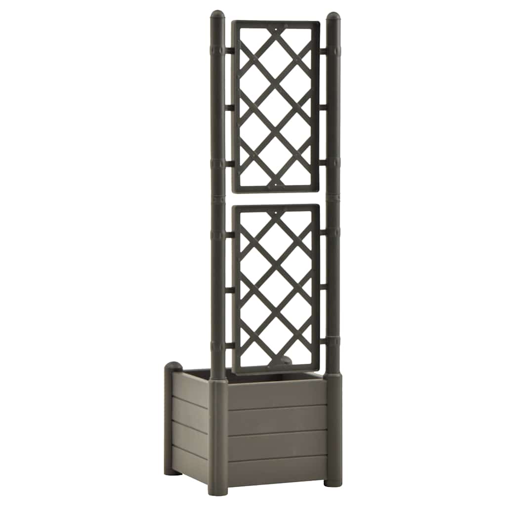 vidaXL Garden Planter | Anthracite | Polypropylene | Medium | Decorative Inlays 6
