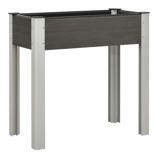 Garden Raised Bed WPC Grey 75 x 40 x 75 cm