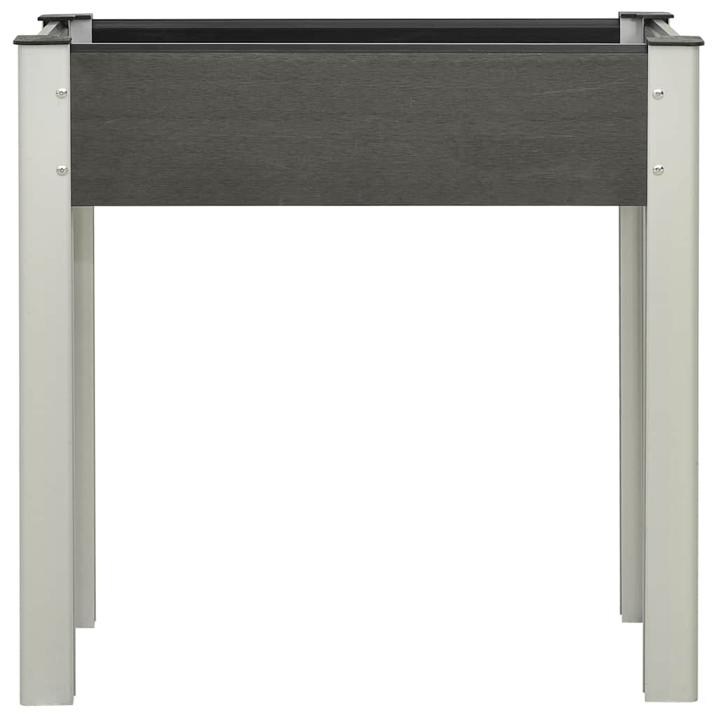 vidaXL Raised Bed | Grey | Wood-plastic composite, steel, aluminium | Medium 2