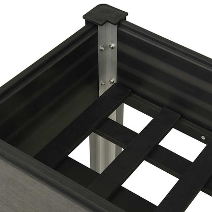vidaXL Raised Bed | Grey | Wood-plastic composite, steel, aluminium | Medium 5
