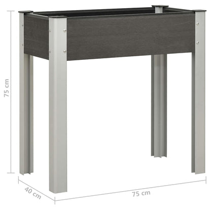 vidaXL Raised Bed | Grey | Wood-plastic composite, steel, aluminium | Medium 6