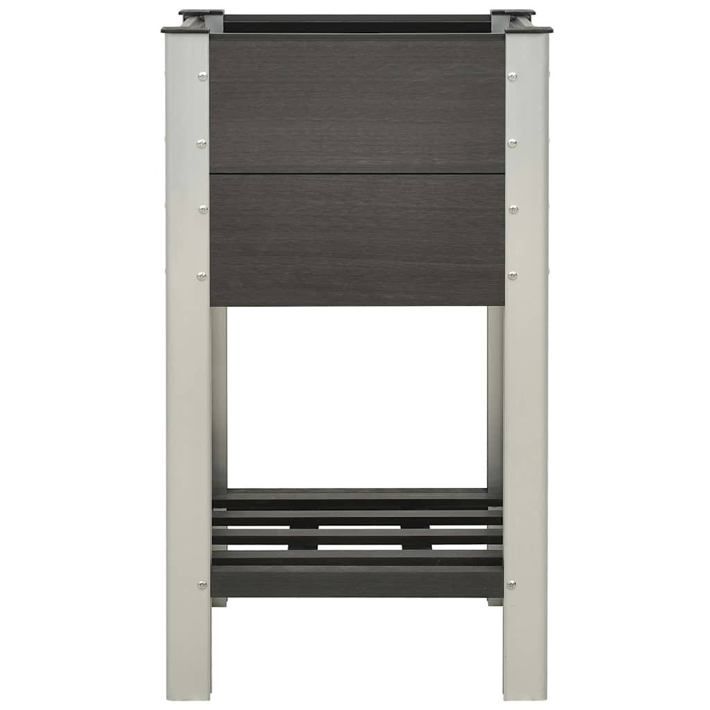 vidaXL Raised Bed | Grey | Wood-plastic composite, Steel, Aluminium 2
