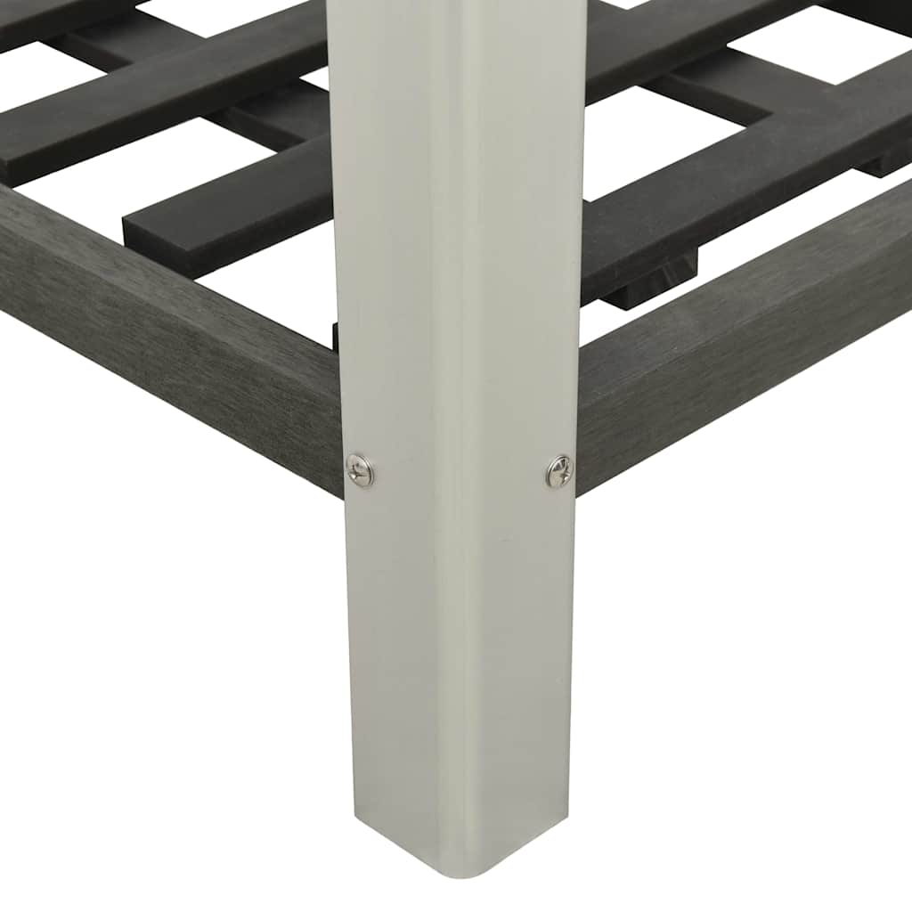 vidaXL Raised Bed | Grey | Wood-plastic composite, Steel, Aluminium 4