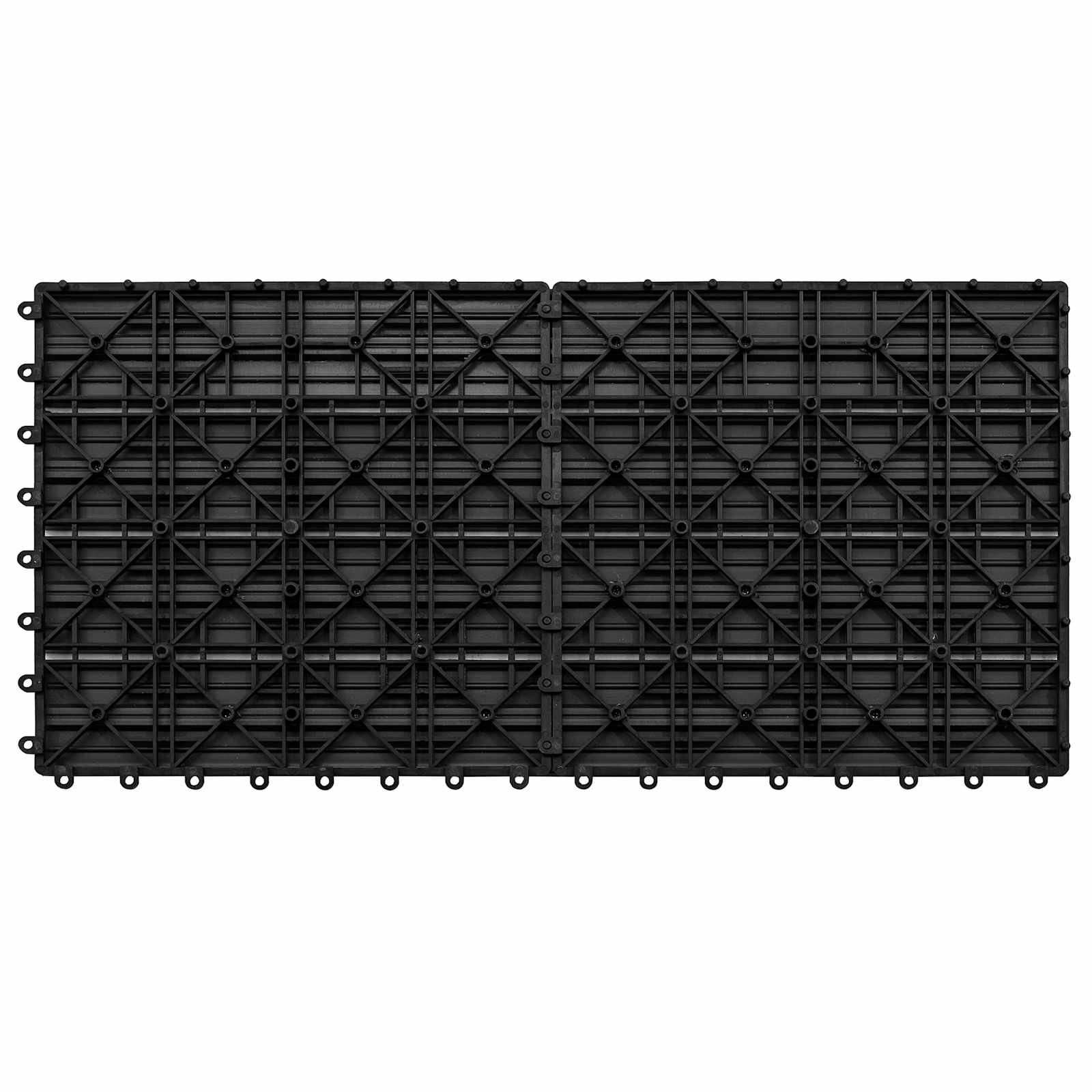 vidaXL Decking Tile 6 pcs Black 60 x 30 cm WPC 3