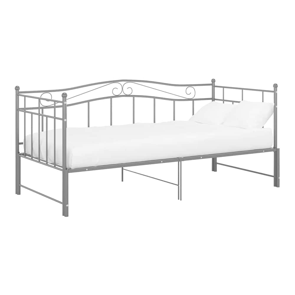 Pull-out Sofa Bed Frame without Mattress Metal 90x200 cm Grey
