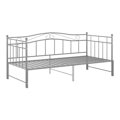 Pull-out Sofa Bed Frame without Mattress Metal 90x200 cm Grey