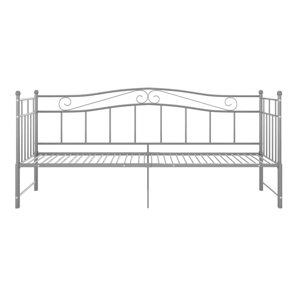 Pull-out Sofa Bed Frame without Mattress Metal 90x200 cm Grey