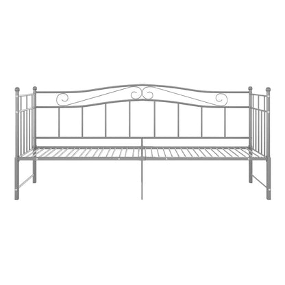 Pull-out Sofa Bed Frame without Mattress Metal 90x200 cm Grey
