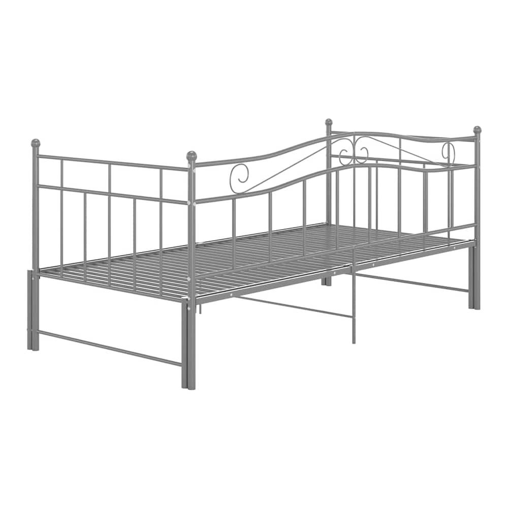 Pull-out Sofa Bed Frame without Mattress Metal 90x200 cm Grey