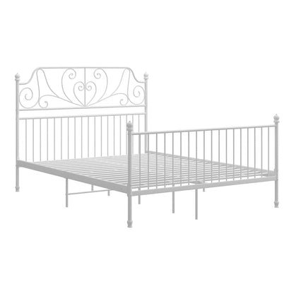 Bed Frame without Mattress Metal White 140 x 200 cm