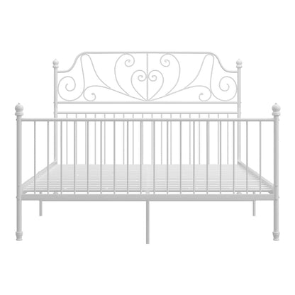 Bed Frame without Mattress Metal White 140 x 200 cm