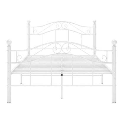 Bed Frame without Mattress Metal White 120 x 200 cm