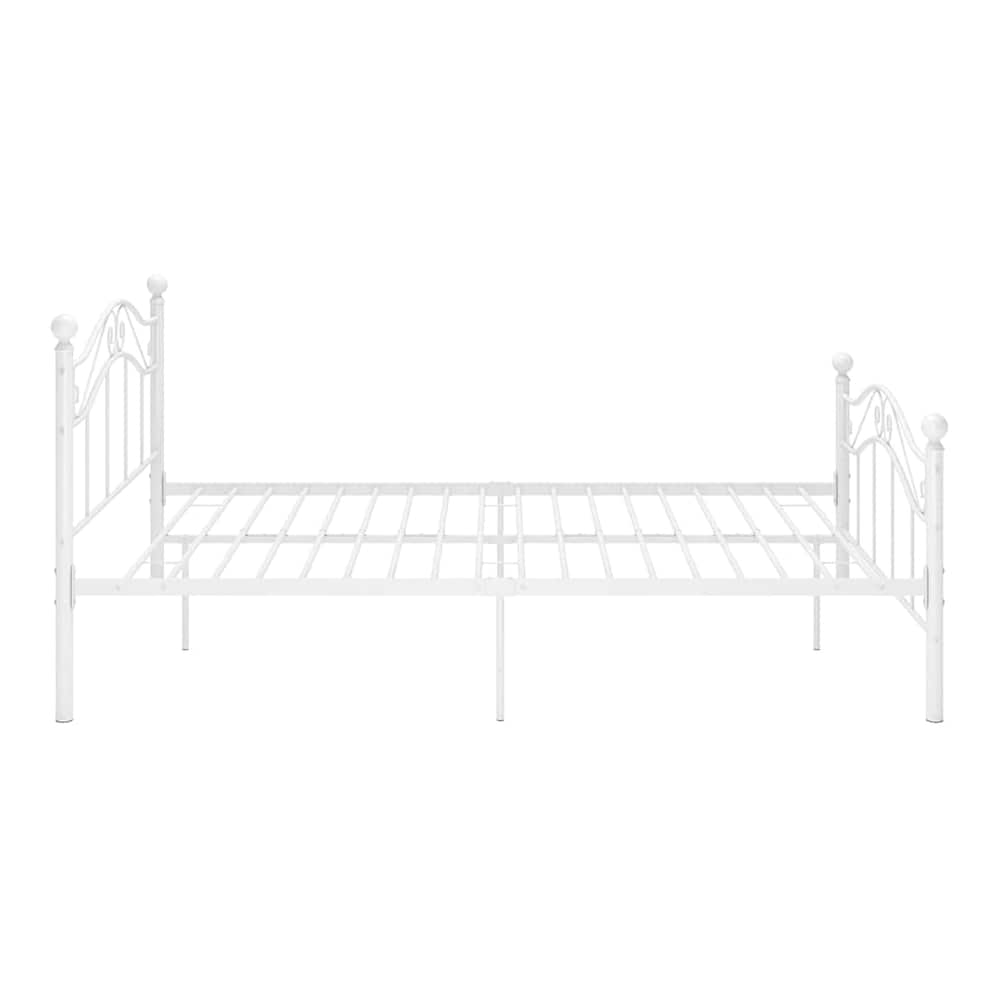 Bed Frame without Mattress Metal White 120 x 200 cm