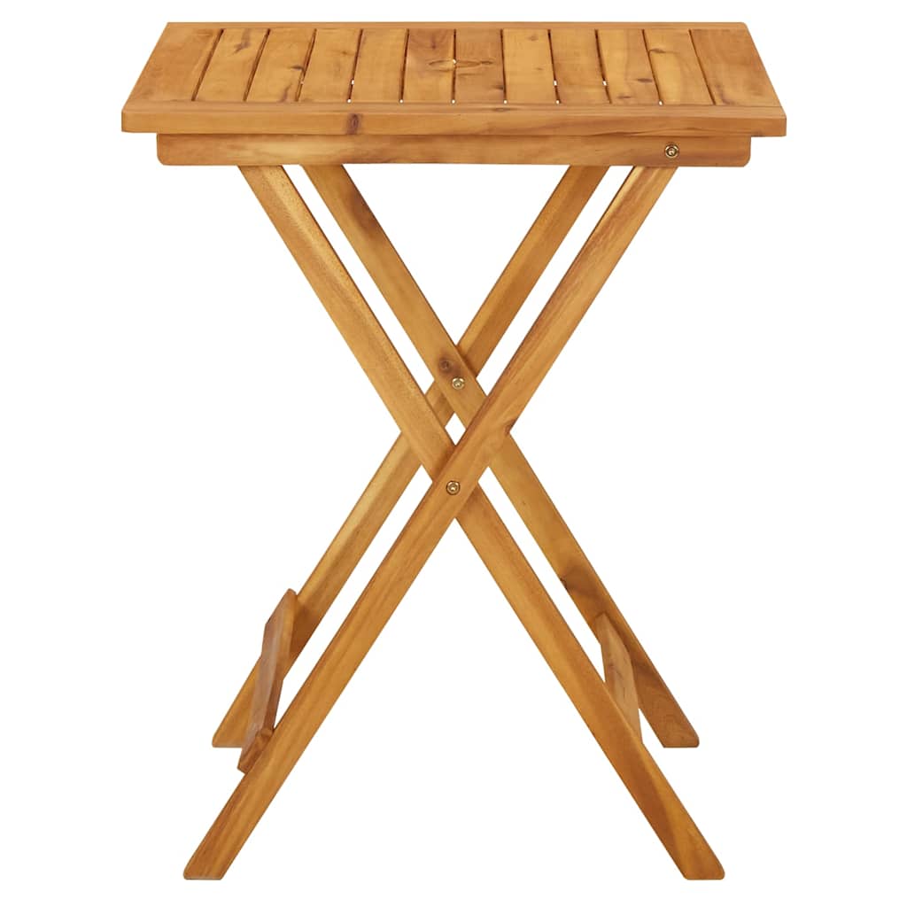 vidaXL Garden Table | Natural wood | Solid acacia wood | Small | Foldable 4