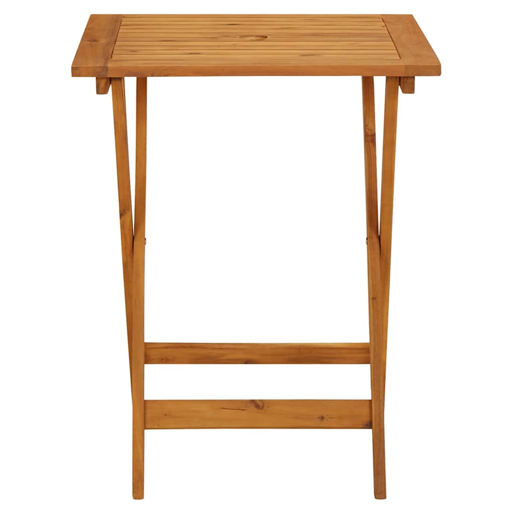 vidaXL Garden Table | Natural wood | Solid acacia wood | Small | Foldable 5