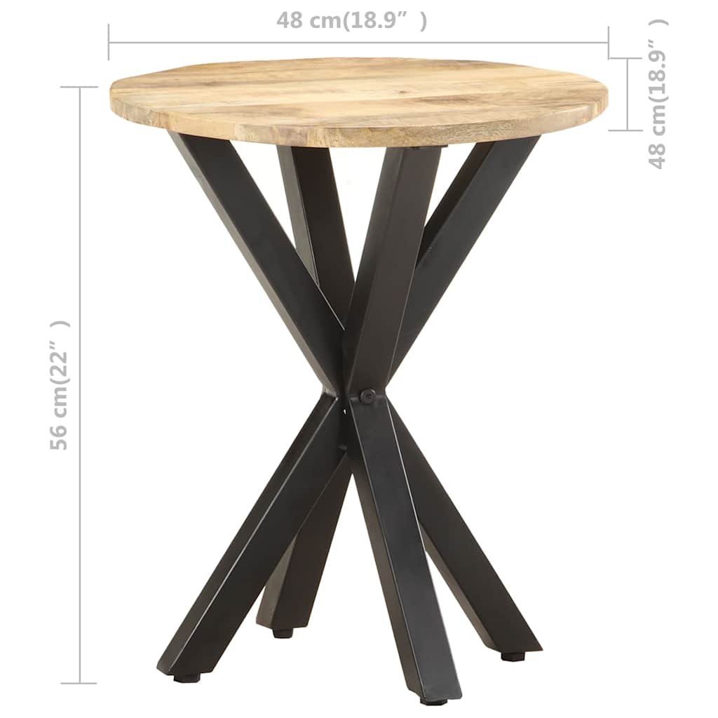 vidaXL Side Table | Natural Wood | Solid Mango Wood | Durable | Side Table 6